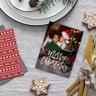 Merry Christmas Calligraphy Vertical Photo