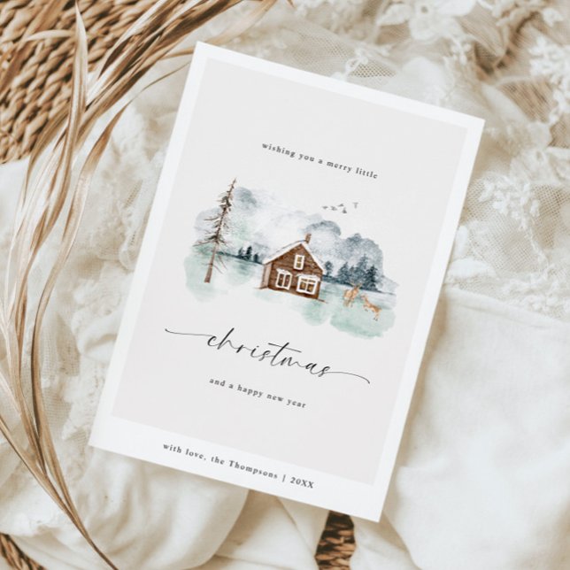 Merry Christmas Calm Winter Landscape Holiday Card (Creator Uploaded)