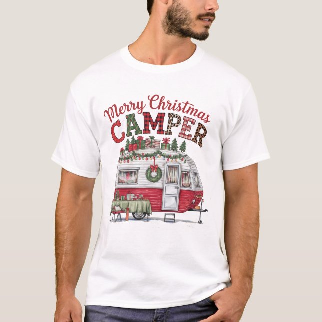 Merry Christmas camper tshirt (Front)