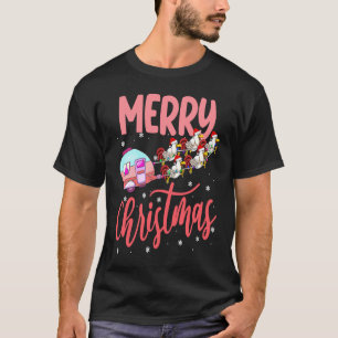 Merry Christmas Camping Funny Santa Chicken Campin T-Shirt
