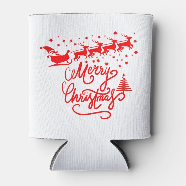 MERRY CHRISTMAS CAN COOLER (Front)