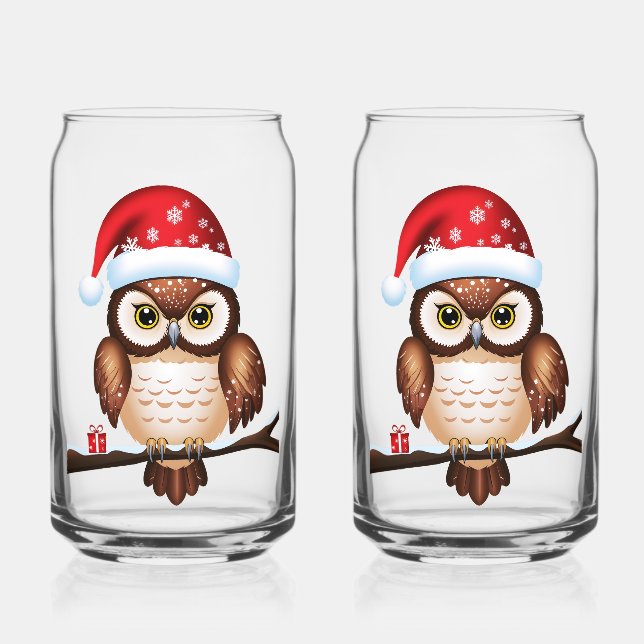 Merry Christmas Can Glass (Front)