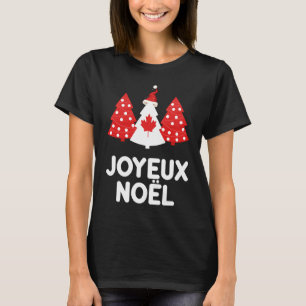 Merry Christmas Canada Flag Hat Canadian Tree Joye T-Shirt