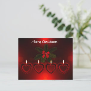 Merry Christmas Candle Advent Postcard
