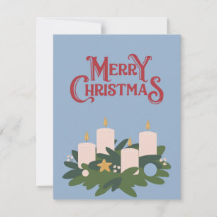 Merry Christmas candles  Holiday Card