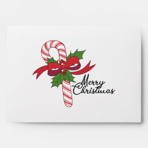 Merry Christmas Candy Cane Envelope