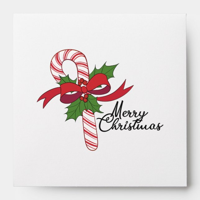 Merry Christmas Candy Cane Envelope (Front)