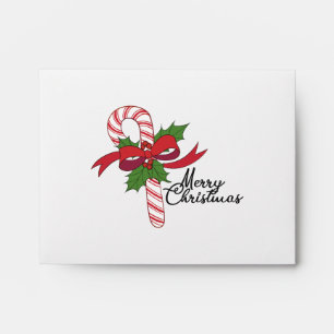 Merry Christmas Candy Cane Envelope