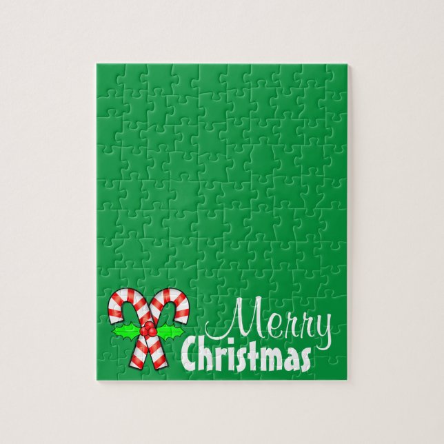 Merry Christmas Candy Cane Frustrating Jigsaw Puzzle (Vertical)