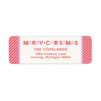 Merry Christmas Candy Cane Stripe Custom