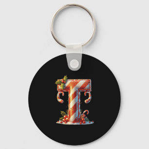 Merry Christmas Candy Cane T Design Tank Top  Key Ring