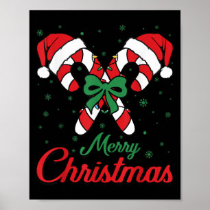 Merry Christmas Candy Cane Xmas Lights Toddlers Me Poster