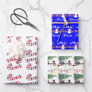 Merry Christmas Candy canes  Wrapping Paper Sheets
