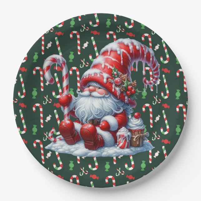 Merry Christmas Candy Paper Plate (Front)