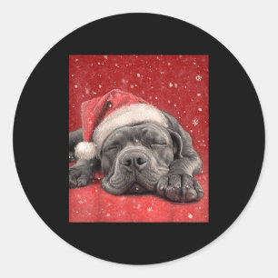 Merry Christmas Cane Corso  Classic Round Sticker