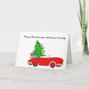 Merry Christmas car Holiday Card