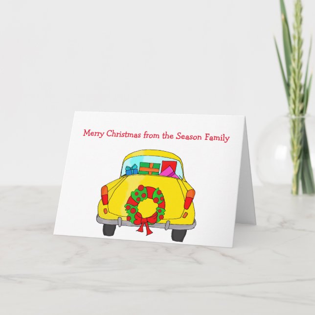 Merry Christmas car Holiday Card (Front)