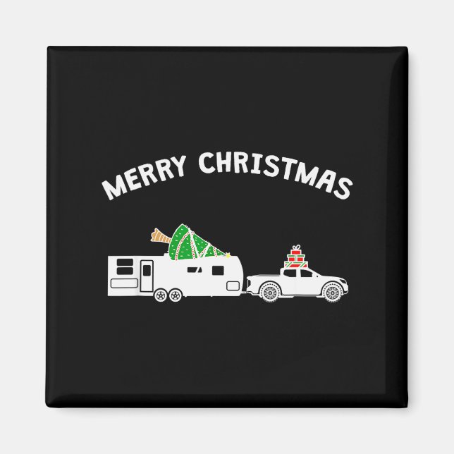 Merry Christmas - Caravan Camper Rv Trailer Christ Magnet (Front)