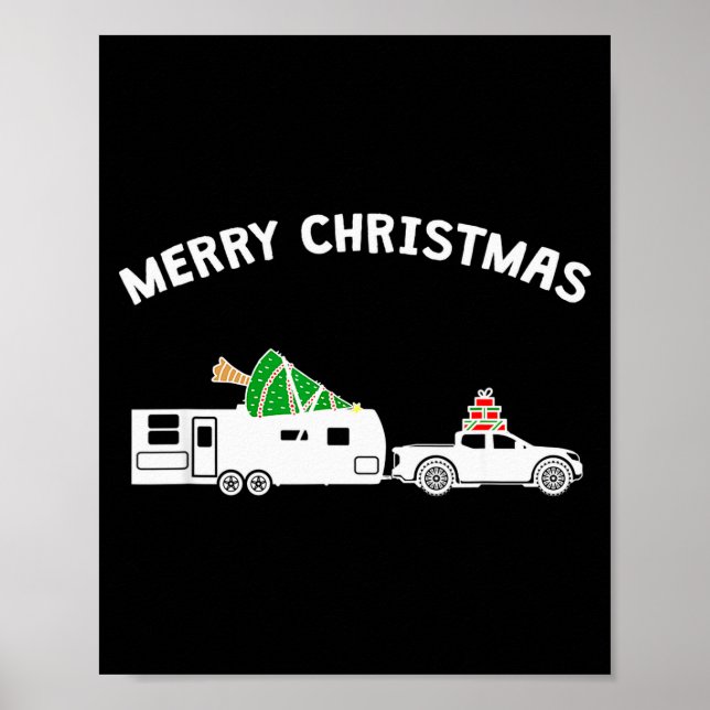 Merry Christmas - Caravan Camper Rv Trailer Christ Poster (Front)