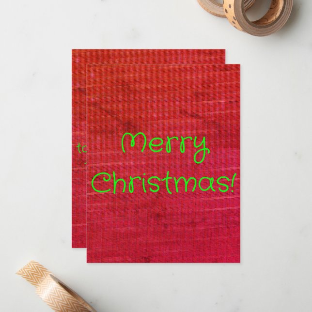 Merry Christmas Card (Front/Back In Situ)