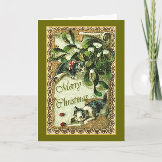Merry Christmas Card Cats (Front)