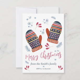 Merry Christmas card cute and cozy personalized