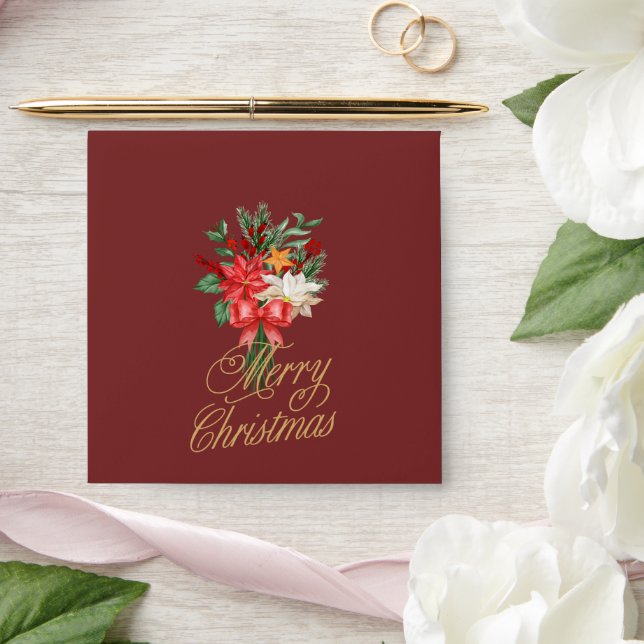 Merry Christmas Card Envelope (Wedding)