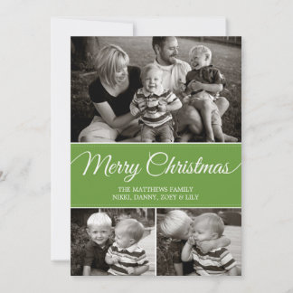 Merry Christmas Card | Flat | Green