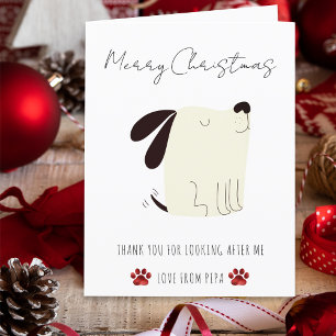 Merry Christmas Card From The Dog Pet Holiday Card