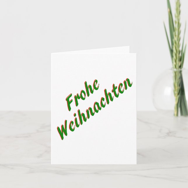Merry Christmas card, German Holiday Card (Front)