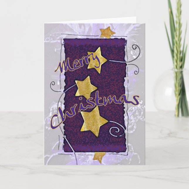 Merry Christmas Card + grunge background (Front)