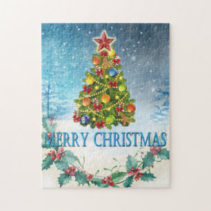 Merry Christmas card Jigsaw Puzzle