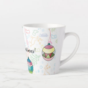 Merry Christmas card Latte Mug