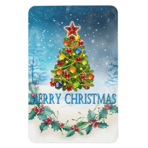 Merry Christmas card Magnet