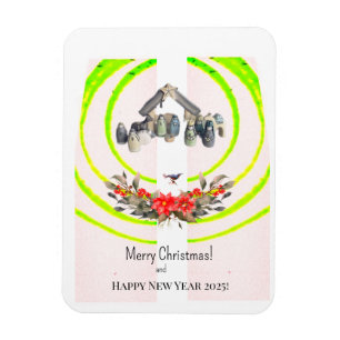 Merry Christmas! Card Magnet