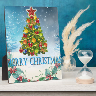 Merry Christmas card Plaque