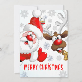 Merry Christmas Card, Santa Claus Card