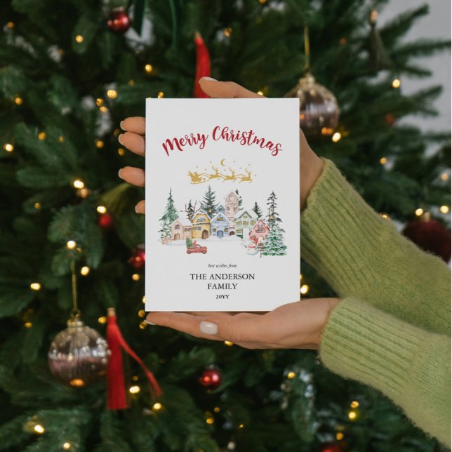 Merry Christmas Card | Snowy Winter House Scene (Creator Uploaded)