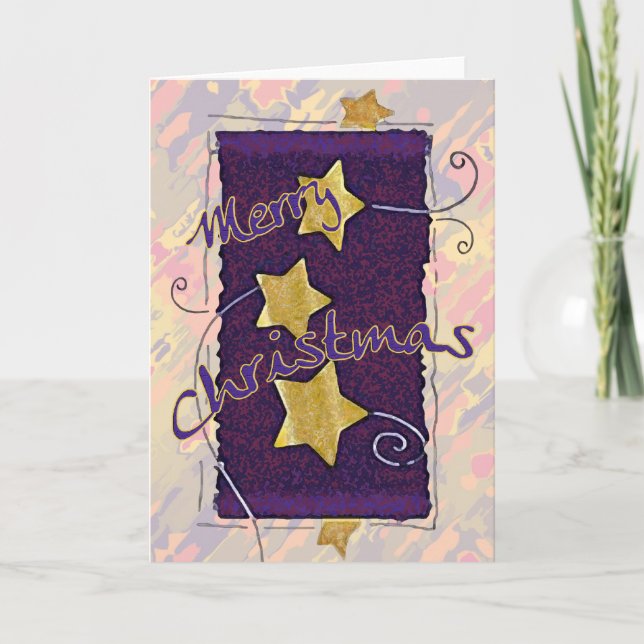 Merry Christmas Card + splatter background (Front)