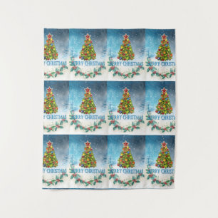 Merry Christmas card Tapestry