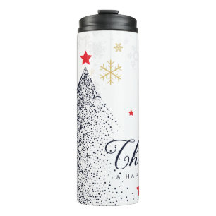 Merry Christmas Card Thermal Tumbler