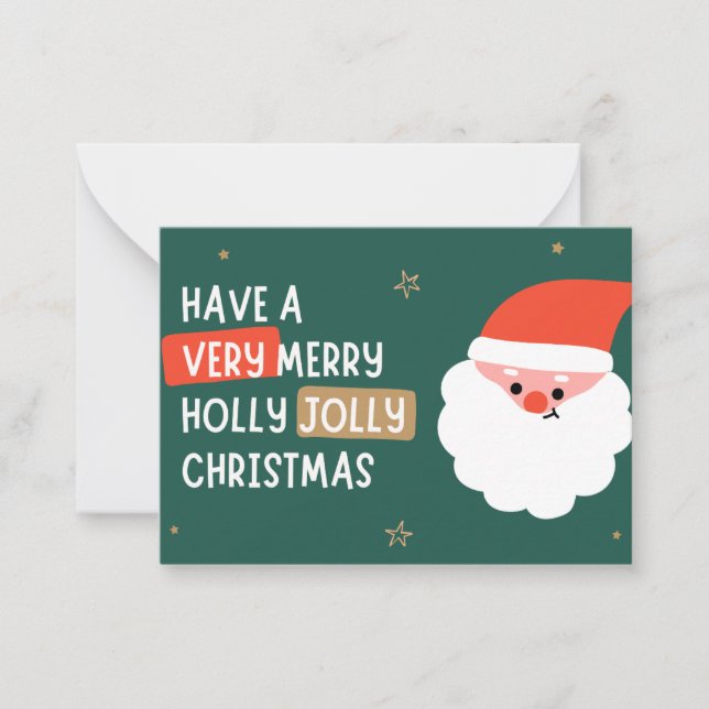 Merry Christmas Card ( wishing card ). (Front)