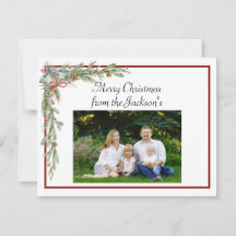 Merry Christmas card with family pic