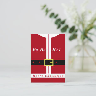 Merry Christmas Card with Funny Santa Design