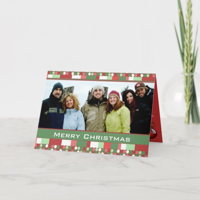 Merry Christmas Card With Your Photo (Front)