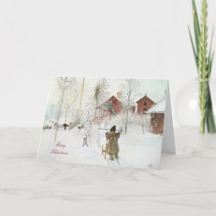 Merry Christmas  Carl Larsson Art Holiday Card