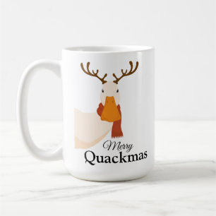 Merry Christmas cartoon Duck Funny Quackmas Coffee Mug