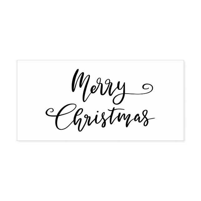 Merry Christmas Casual Handwritten Script Self-inking Stamp (Design)
