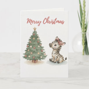 Merry Christmas Cat Card Cute Cat Tangled