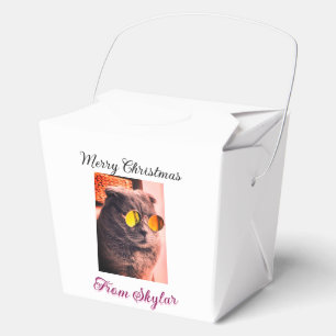 Merry Christmas cat dog pet animal love photo Favour Box